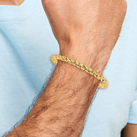 14K Polished Fancy Twist Bracelet-GB285-8