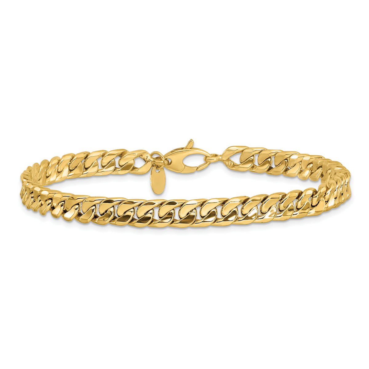 14K Polished Fancy 8.5in Bracelet-GB286-8.5