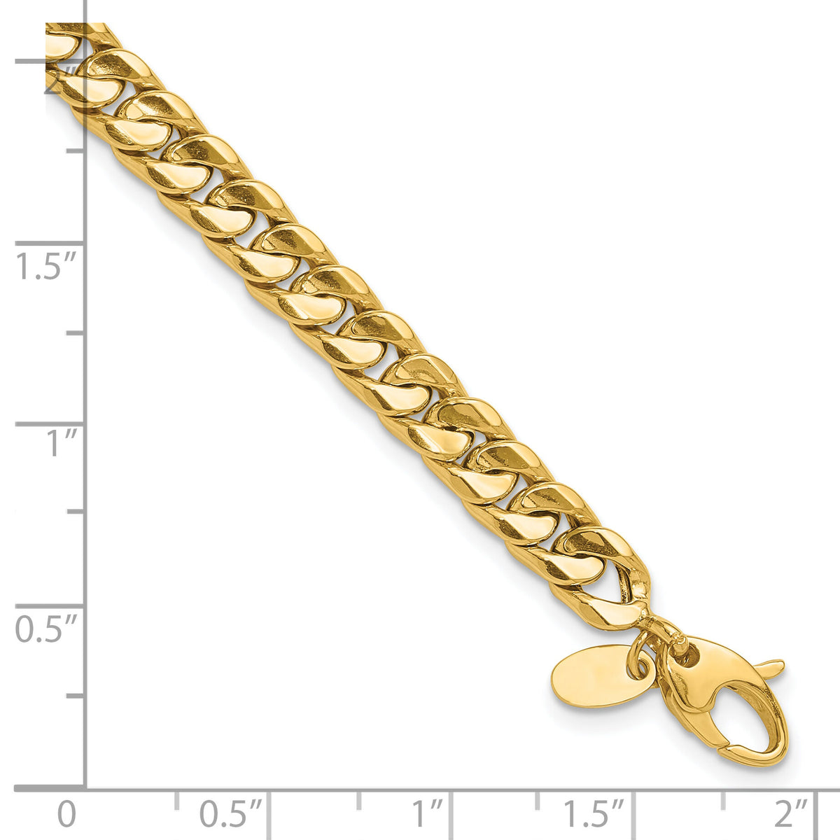 14K Polished Fancy 8.5in Bracelet-GB286-8.5