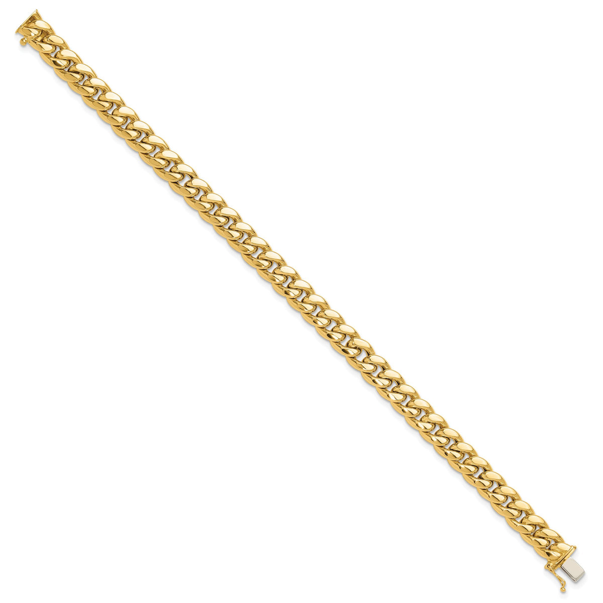 14K Polished Curb Link Men's Bracelet-GB290-9