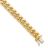 14K Polished Curb Link Men's Bracelet-GB290-9