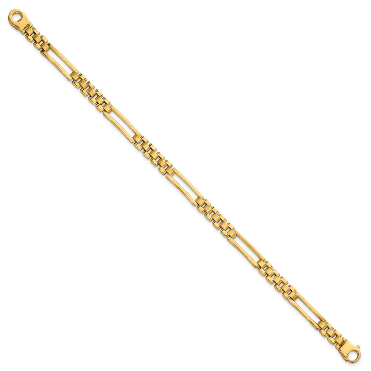 14k Polished Fancy Open Multi Link Bracelet-GB291-8