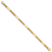 14k Polished Fancy Open Multi Link Bracelet-GB291-8