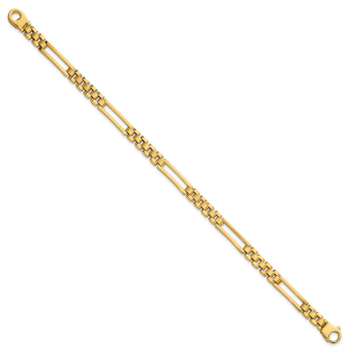14k Polished Fancy Open Multi Link Bracelet-GB291-8
