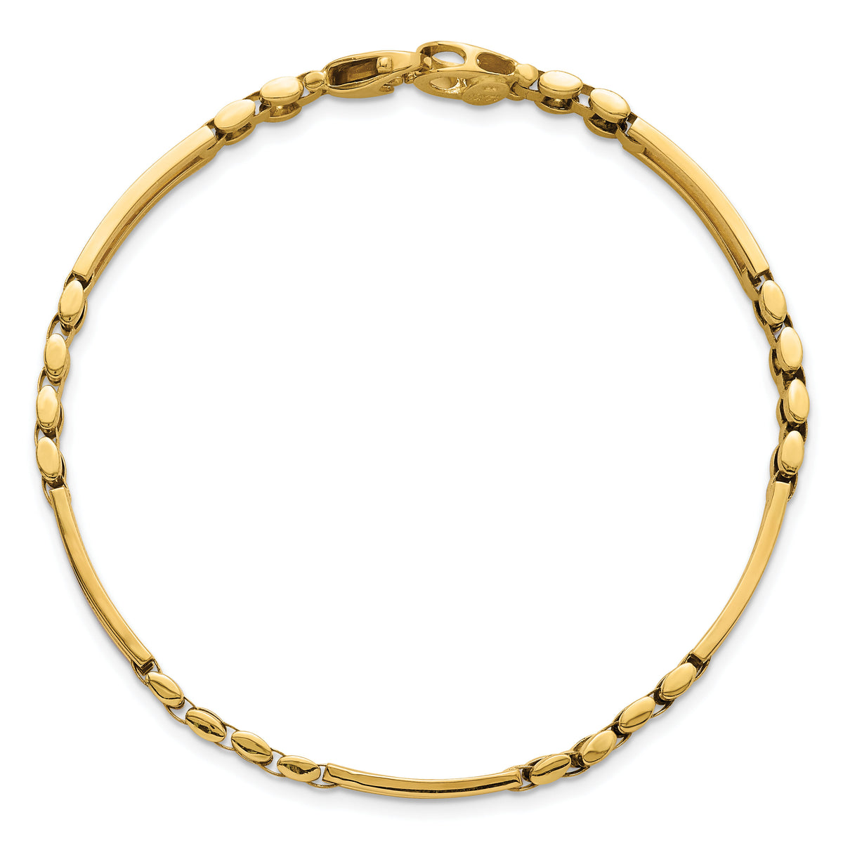 14k Polished Fancy Open Multi Link Bracelet-GB291-8