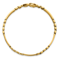 14k Polished Fancy Open Multi Link Bracelet-GB291-8