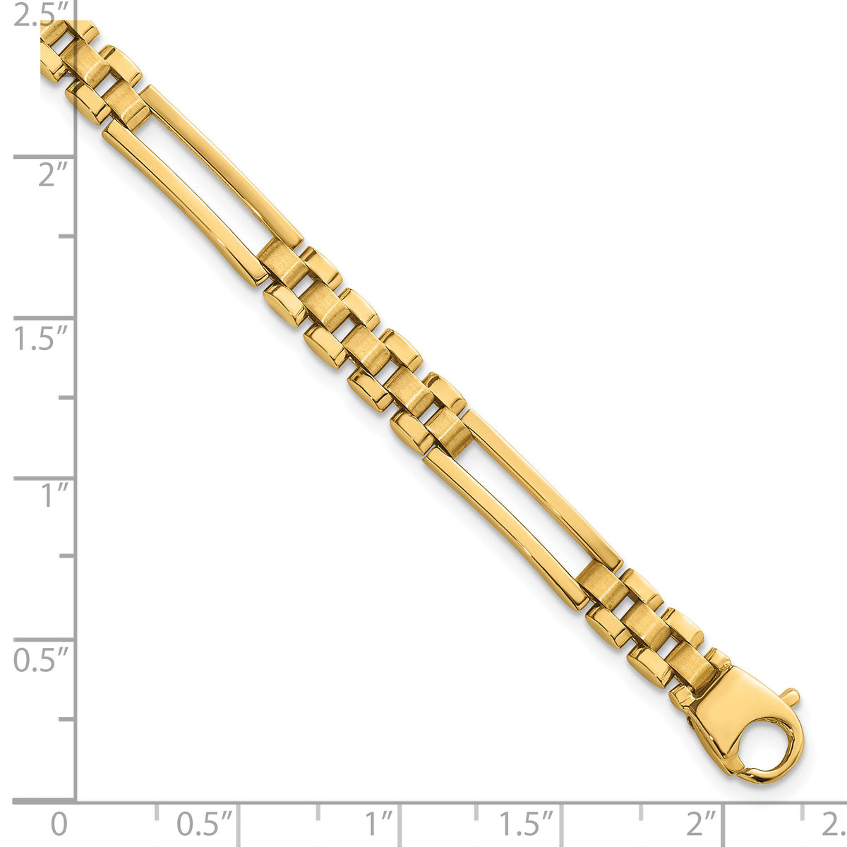 14k Polished Fancy Open Multi Link Bracelet-GB291-8