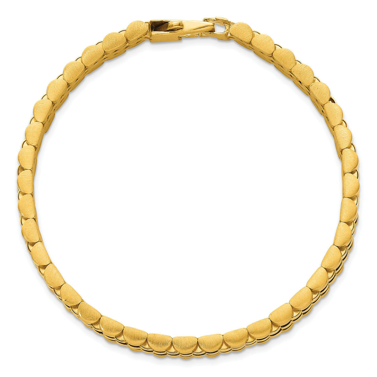 14k Brushed and Polished Fancy Link 12mm Men's Bracelet-GB295-8.5