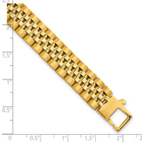 14k Brushed and Polished Fancy Link 12mm Men's Bracelet-GB295-8.5