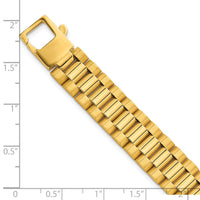 14k Brushed and Polished Fancy Link 12.25mm Men's Bracelet-GB296-8.5