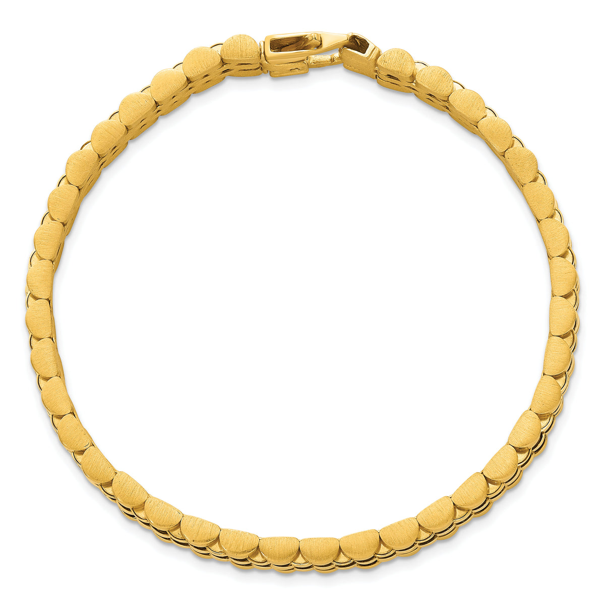 14k Brushed and Polished Fancy Link 10mm Men's Bracelet-GB297-8.5