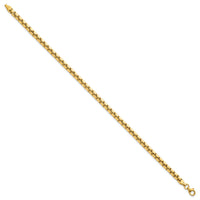 14k Polished Rounded Box Chain 4.25mm Men's Bracelet-GB303-8.5