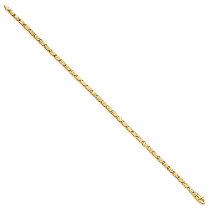 14k Polished 8.25 Fancy Link Bracelet-GB306-8.25