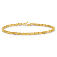 14k Polished 8.25 Fancy Link Bracelet-GB306-8.25