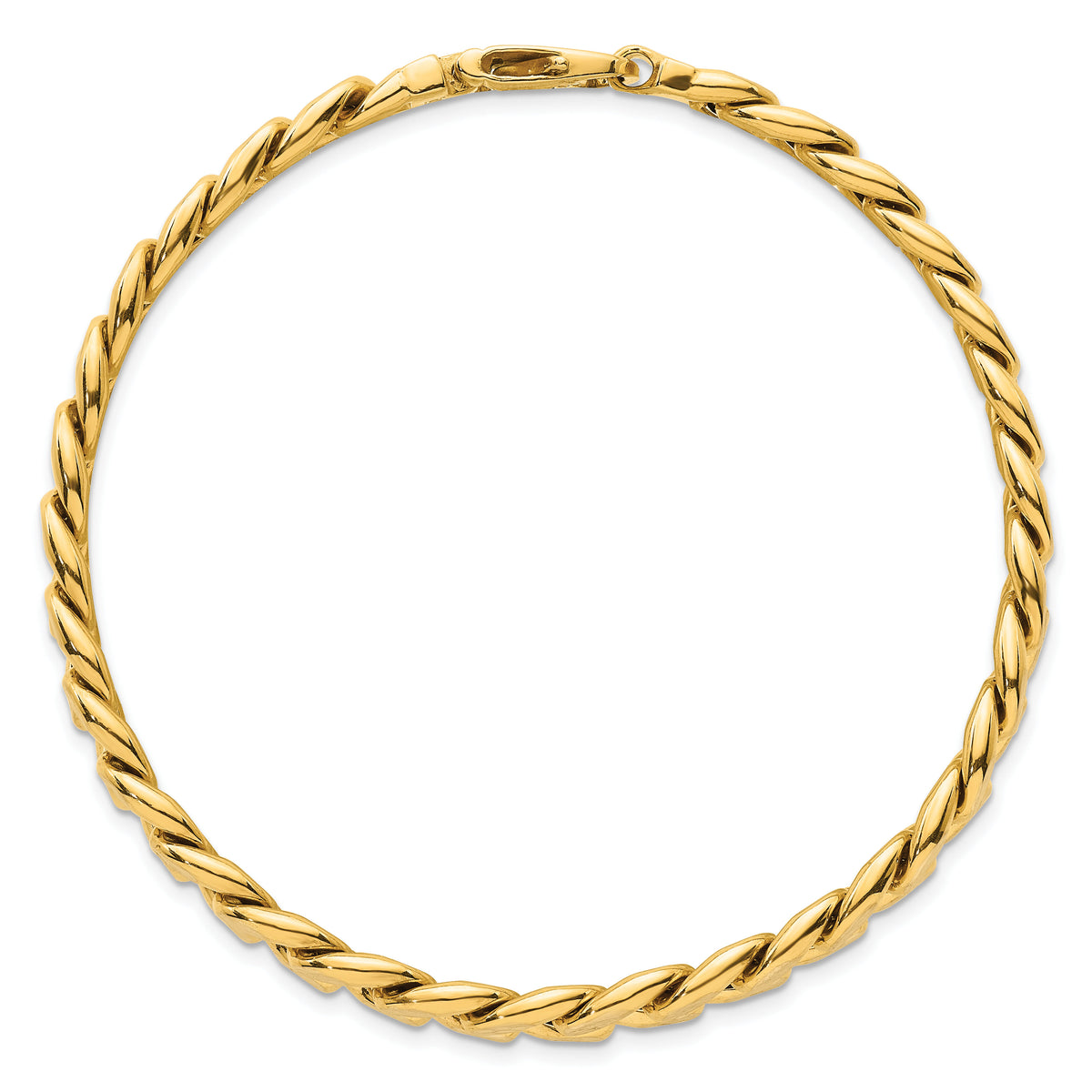 14k w/White Rhodium Pave Flat Curb Chain 8.5mm Men's Bracelet-GB308-8.5