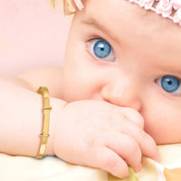 14K Madi K Polished Expandable Baby Bangle-GK1084