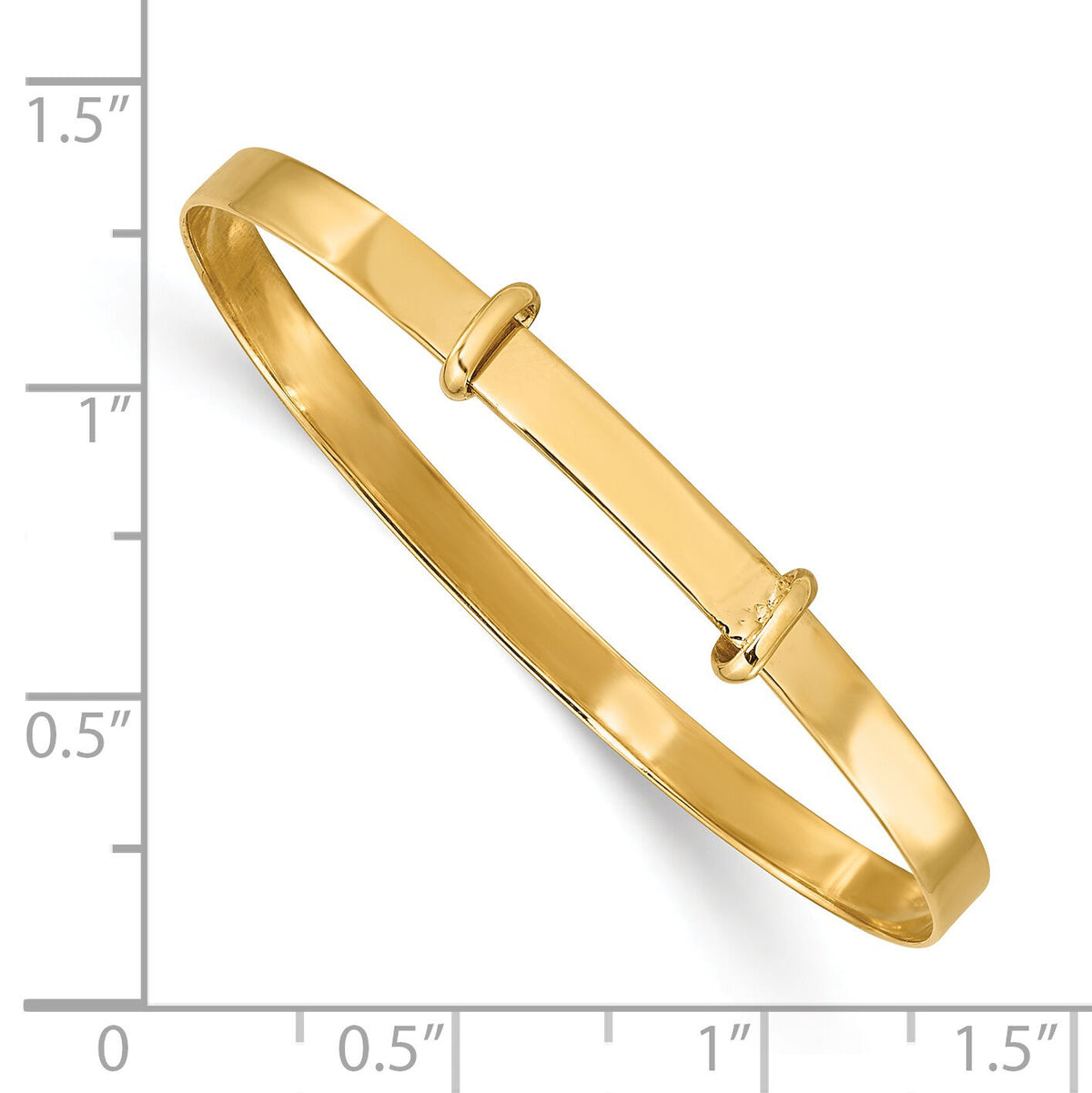 14K Madi K Polished Expandable Baby Bangle-GK1084