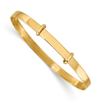 14K Madi K Polished Expandable Baby Bangle-GK1084