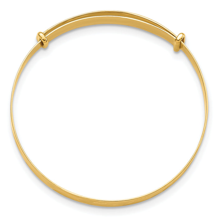 14K Madi K Polished D/C Expandable Baby Bangle-GK1085