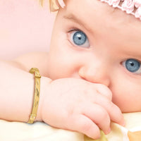14K Madi K Polished D/C Expandable Baby Bangle-GK1085