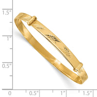 14K Madi K Polished D/C Expandable Baby Bangle-GK1085