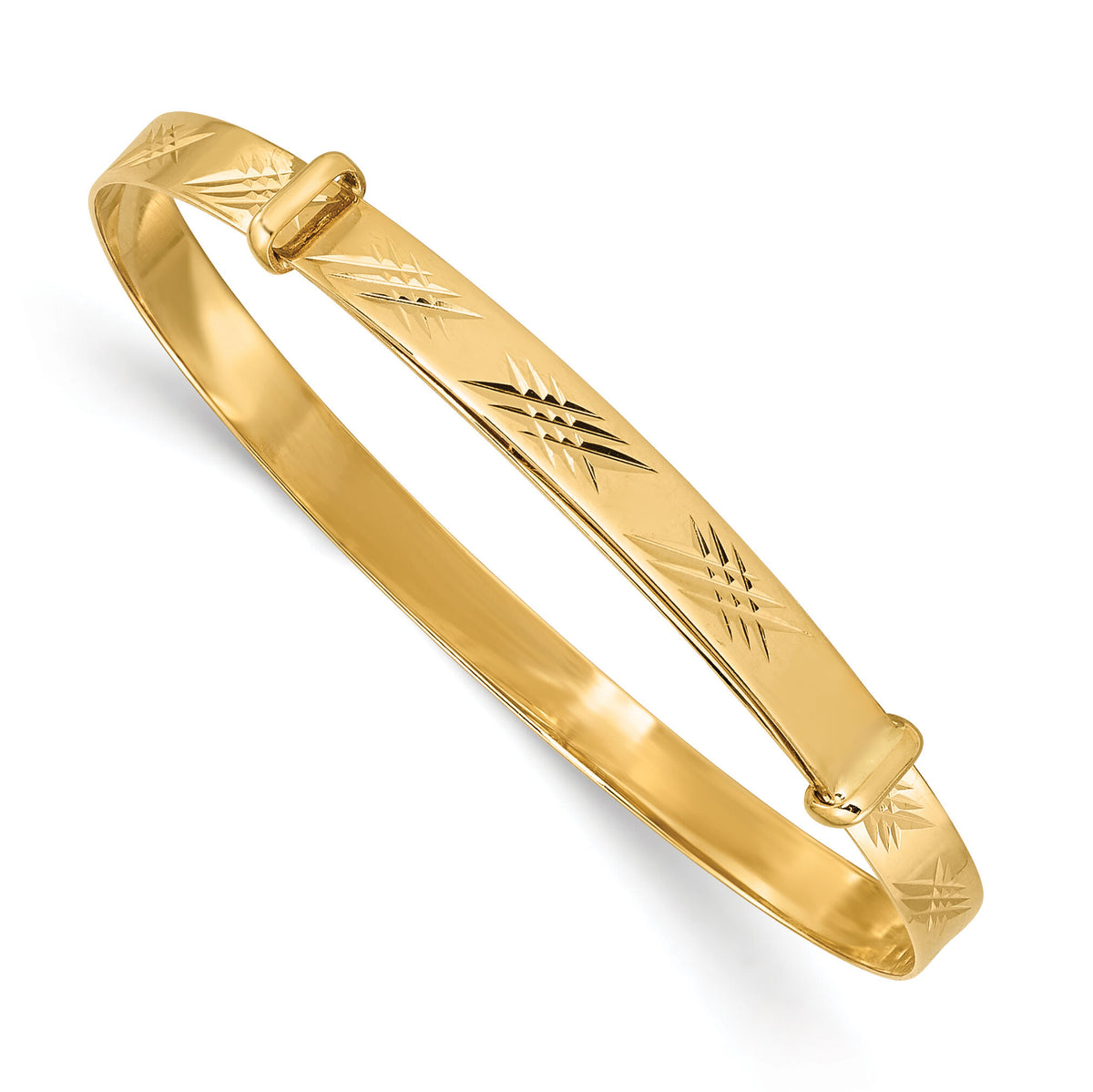 14K Madi K Polished D/C Expandable Baby Bangle-GK1085