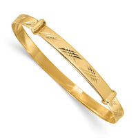 14K Madi K Polished D/C Expandable Baby Bangle-GK1085