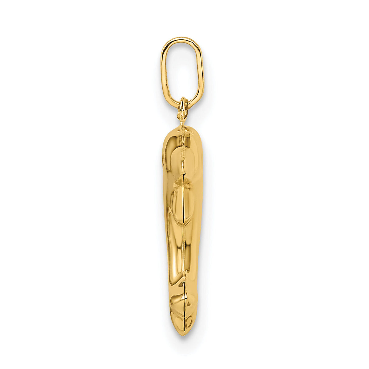 14k Polished 3-D Dolphin Pendant-GK1091