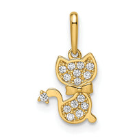 14k Madi K CZ Cat Pendant-GK1097