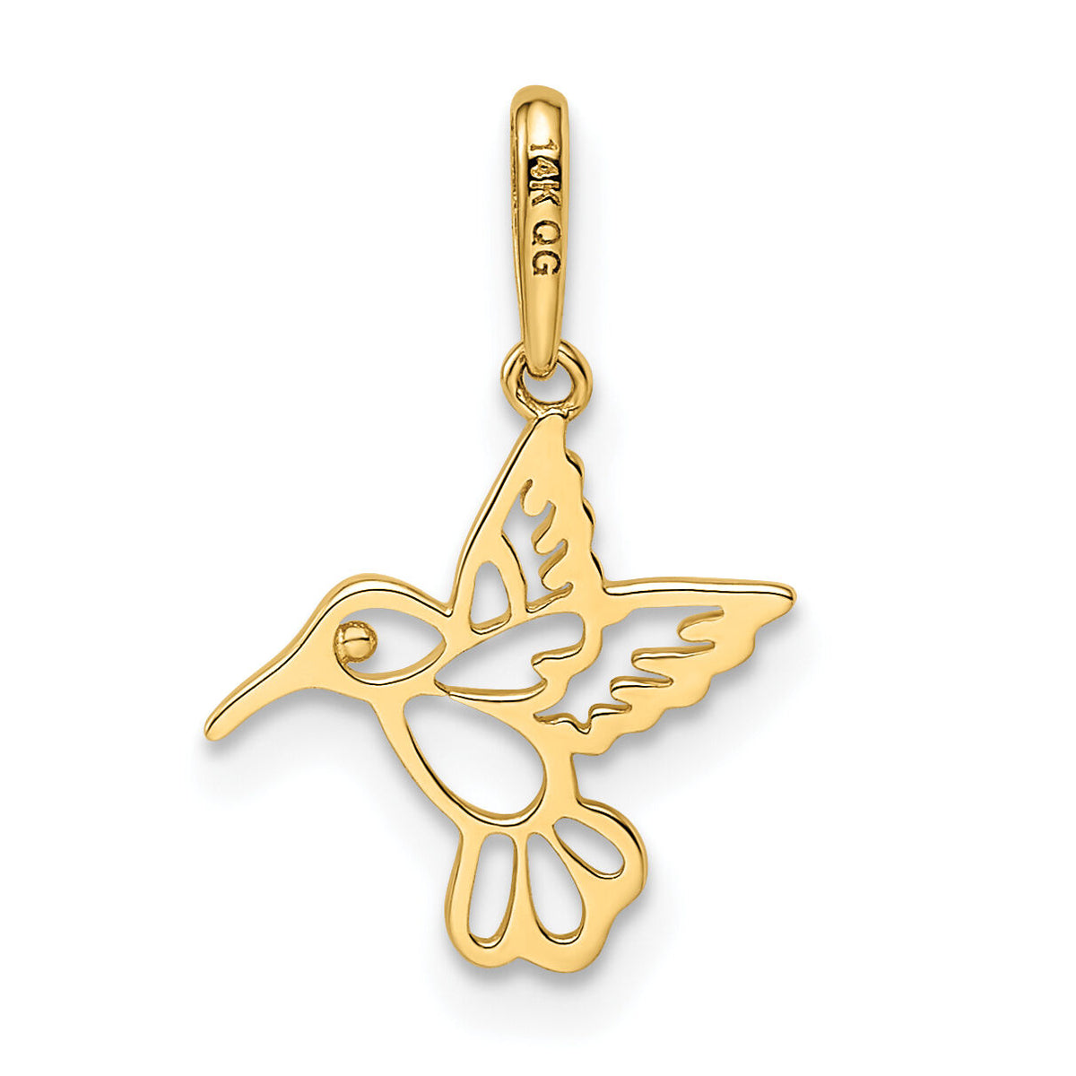 14k Madi K Hummingbird Pendant-GK1102