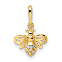 14k Madi K CZ Bumble Bee Pendant-GK1104