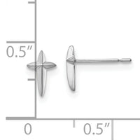 14k White Gold Madi K Cross Post Earrings-GK1111