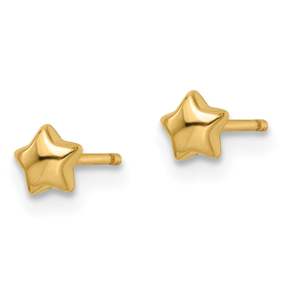 14k Madi K Polished Star Post Earrings-GK1121