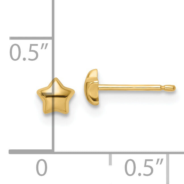 14k Madi K Polished Star Post Earrings-GK1121