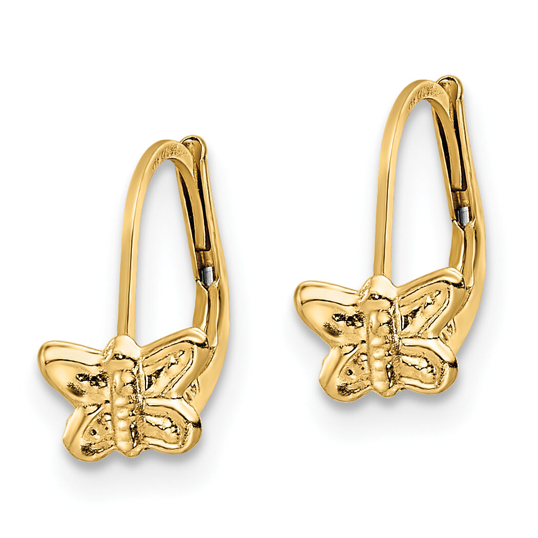 14K Madi K Polished Butterfly Leverback Earrings-GK1135