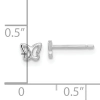 14K White Gold Madi K Butterfly Post Earrings-GK1136