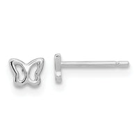 14K White Gold Madi K Butterfly Post Earrings-GK1136