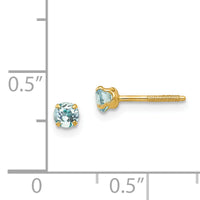 14k Madi K 3mm Aquamarine Earrings-GK114