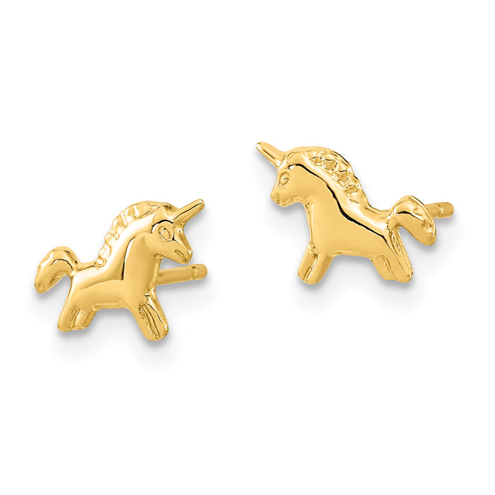 14K Madi K Polished Unicorn Post Earrings-GK1154