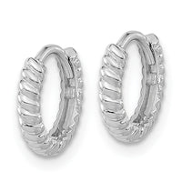 14K White Gold Madi K Polished Hoop Earrings-GK1158