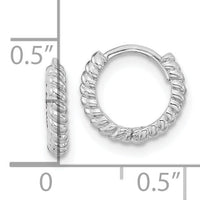 14K White Gold Madi K Polished Hoop Earrings-GK1158