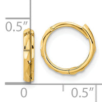 14K Madi K Hinged Diamond Cut Hoop Earrings-GK1159