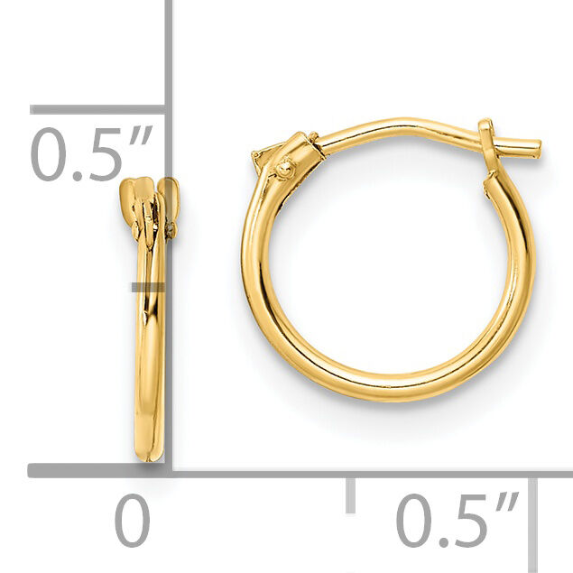14K Madi K Polished Hoop Earrings-GK1161
