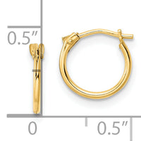 14K Madi K Polished Hoop Earrings-GK1161