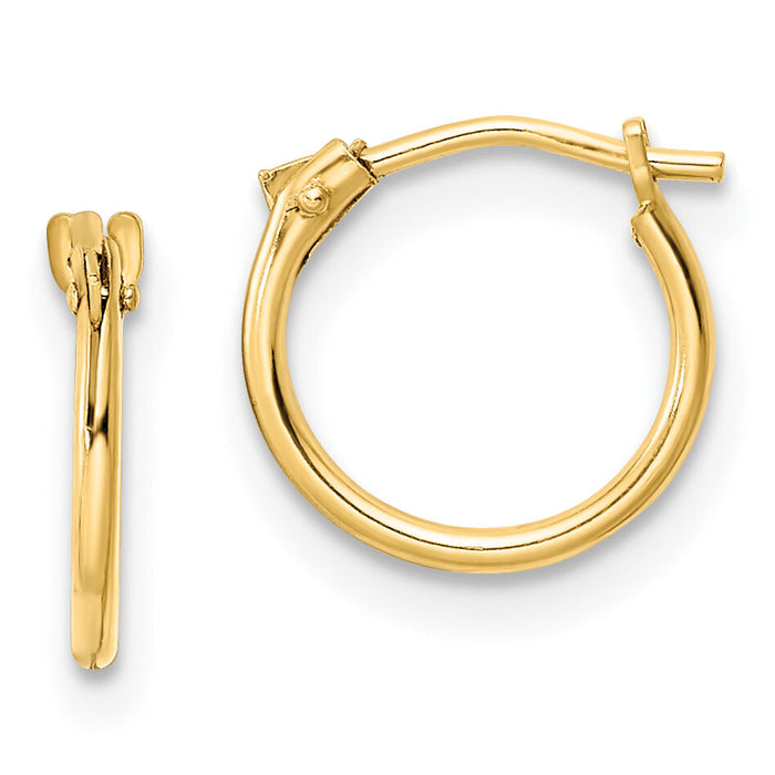 14K Madi K Polished Hoop Earrings-GK1161