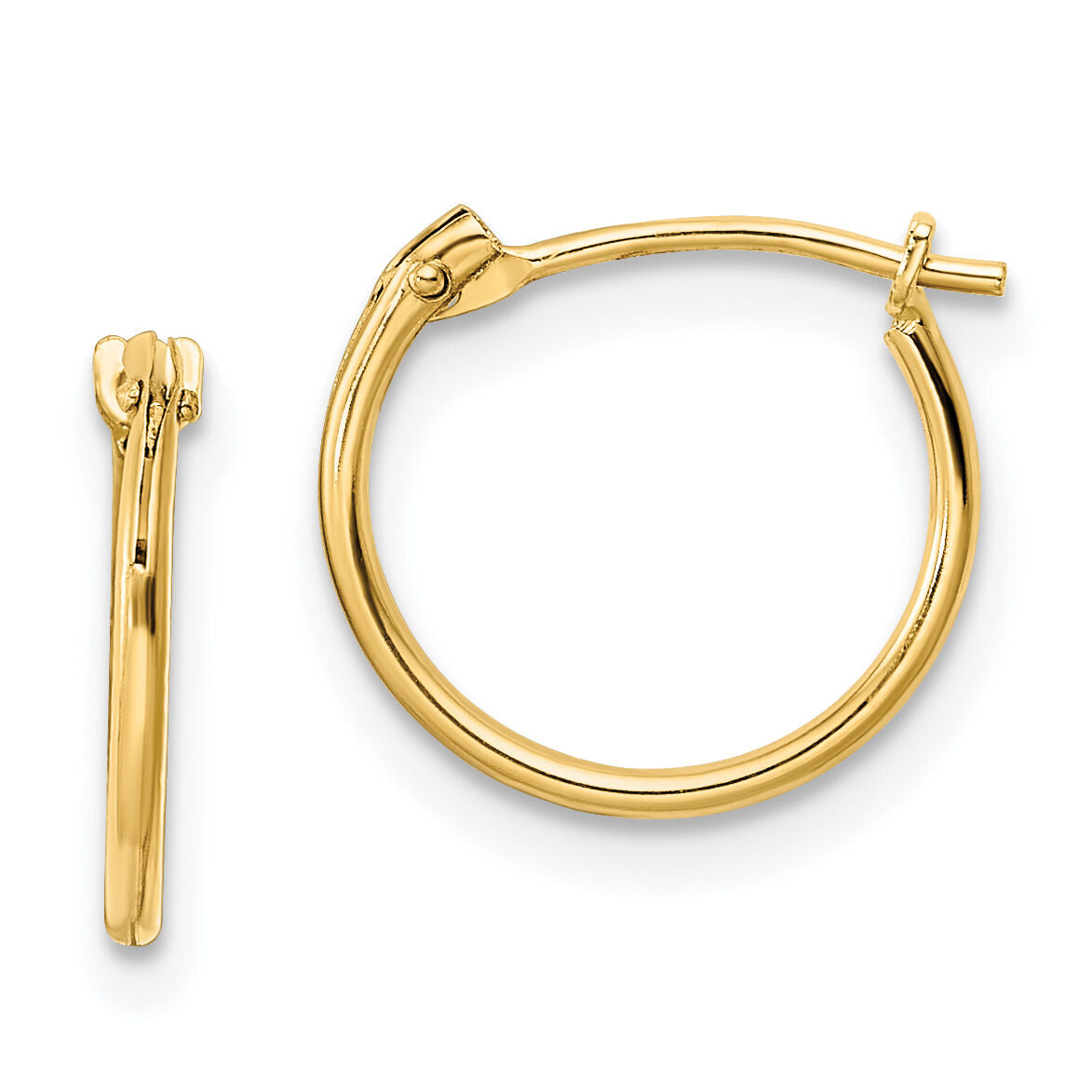 14K Madi K Polished Hinged Hoop Earrings-GK1163