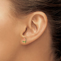 14k Madi K Polished Enameled Flower Post Earrings-GK1180