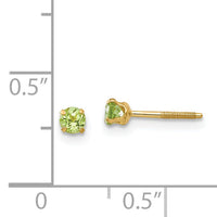 14k Madi K 3mm Peridot Earrings-GK119