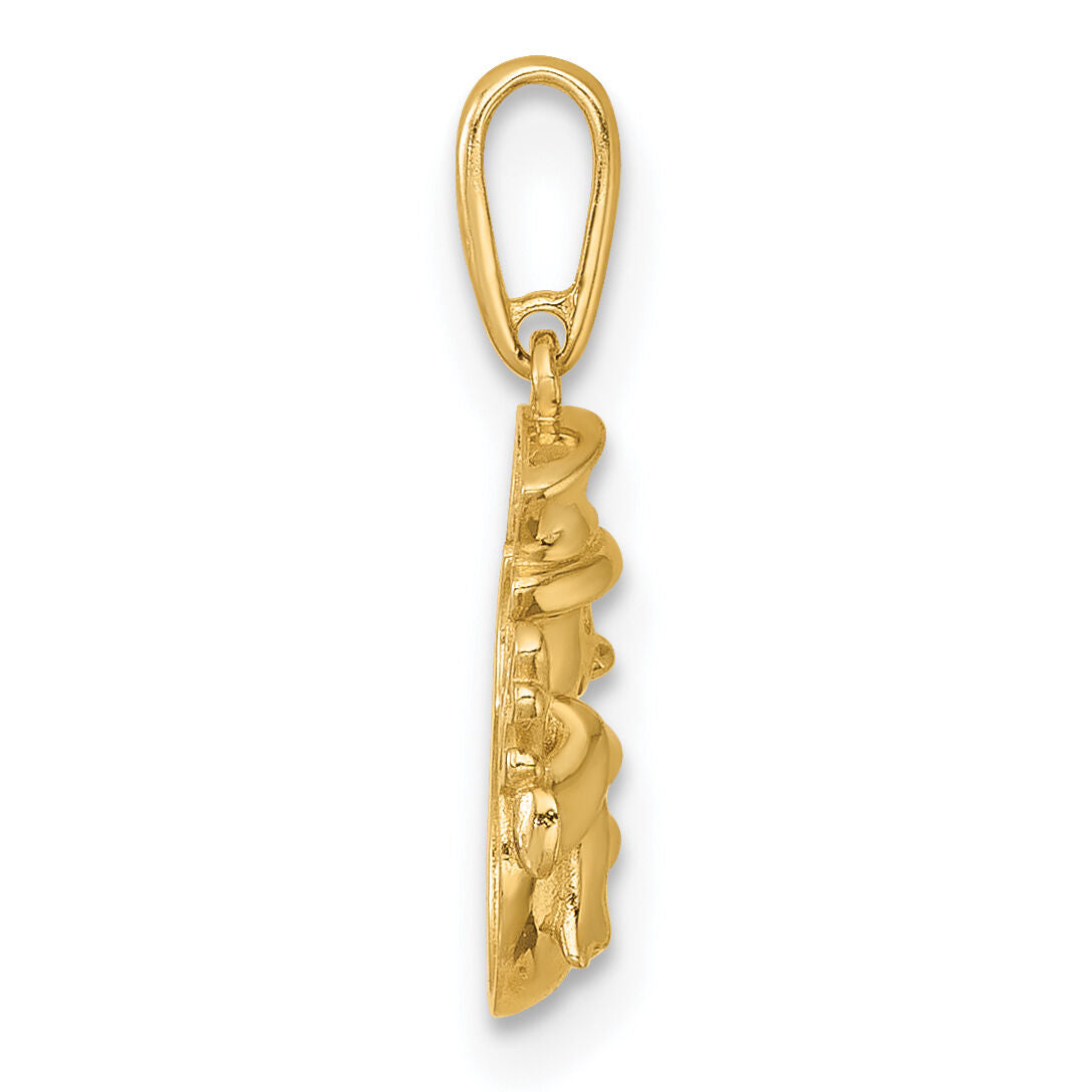 14k Madi K Polished Snowman Pendant-GK1196