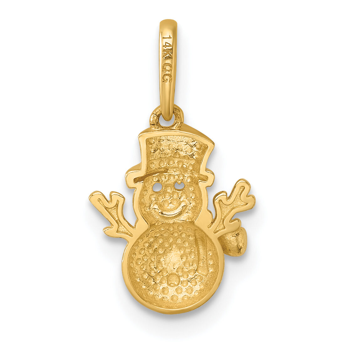 14k Madi K Polished Snowman Pendant-GK1196